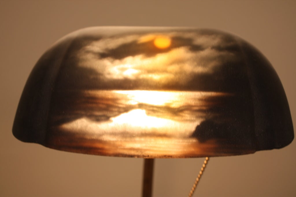 Reverse Painted Pittsburgh Table Lamp 1