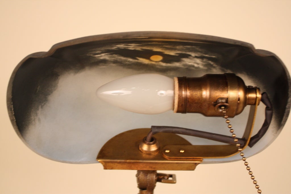 Reverse Painted Pittsburgh Table Lamp 3