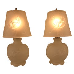 Pair Of American Art Deco Table Lamps