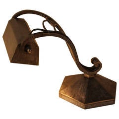 French Handcrafted Iron Desk or Piano Lamp