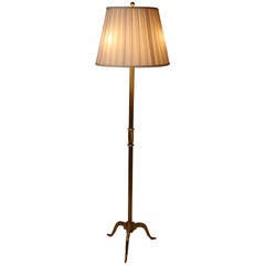 French 1930s Adjustable Bronze Floor Lamps