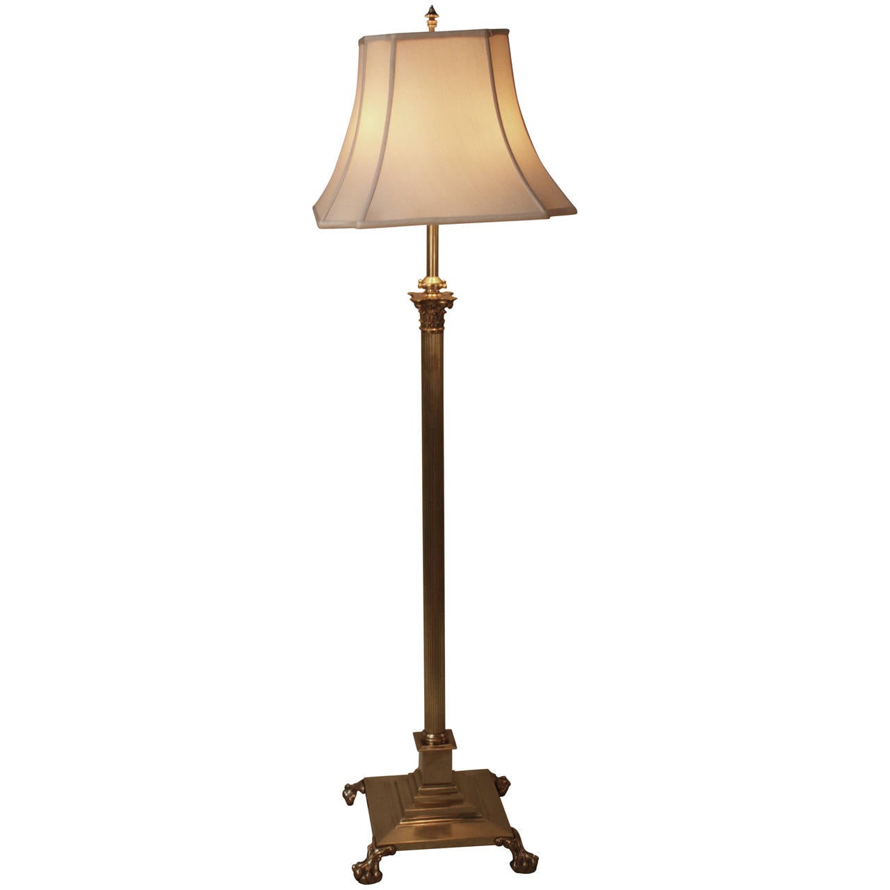 Adjustable French Bronze Claw Feet Floor Lamp at 1stDibs