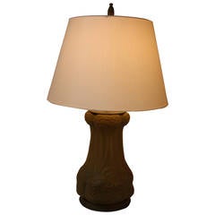 French Art Noveau Ceramic Table Lamp