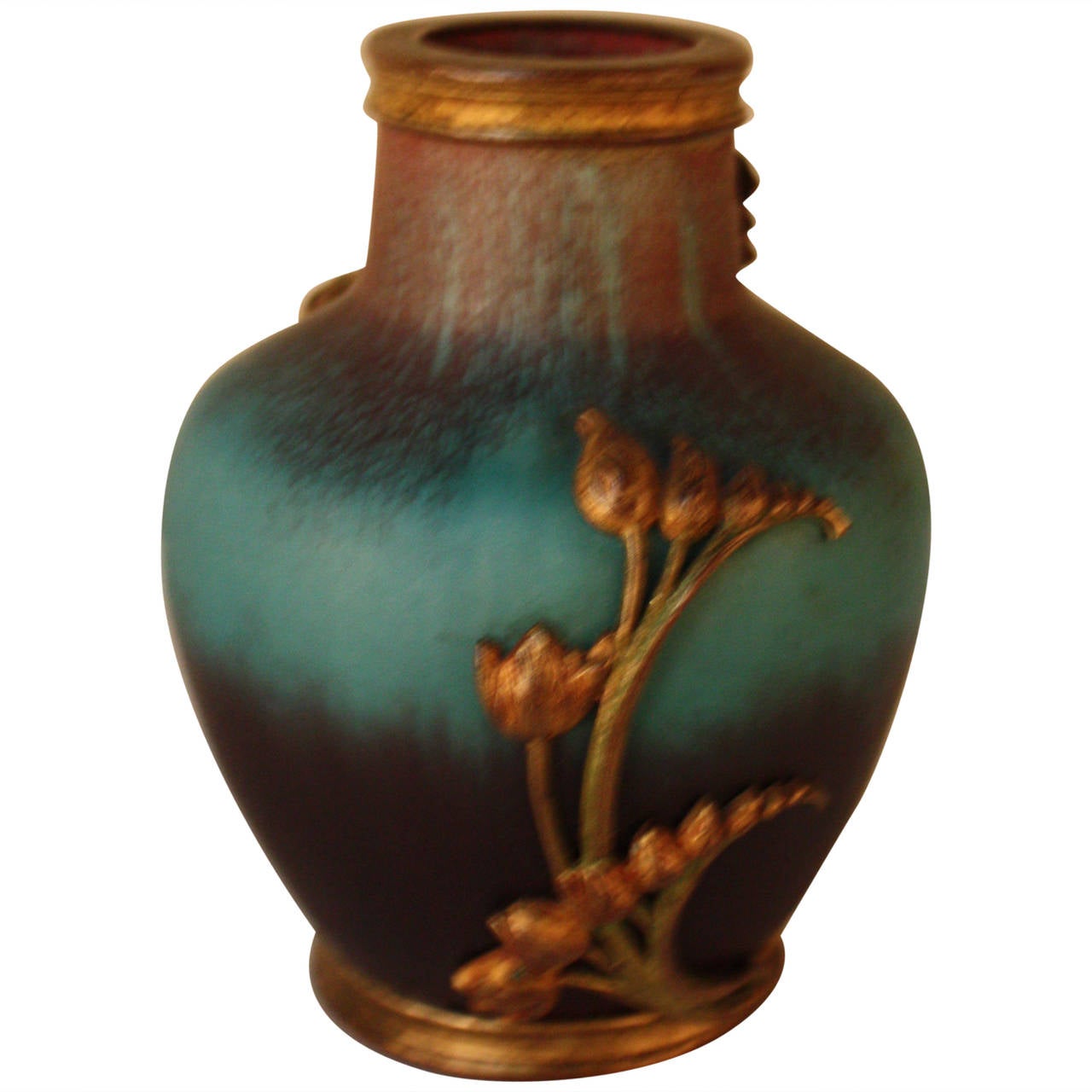 French Art Nouveau Pottery with Bronze Overlay at 1stDibs bronze pottery