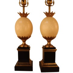 Ostrich Egg Table Lamps