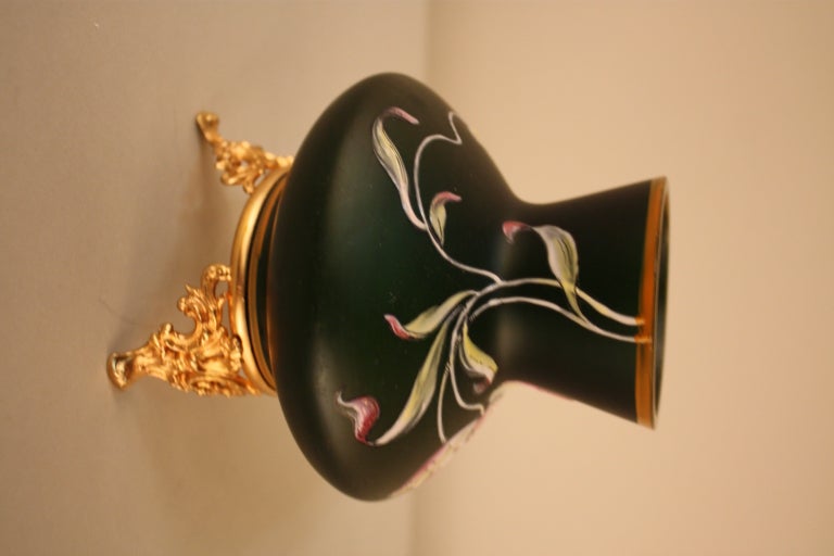 French Hand-Painted Art Nouveau Vase