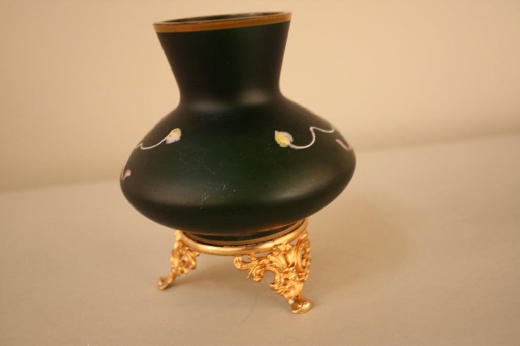 Hand-Painted Art Nouveau Vase In Good Condition In Fairfax, VA