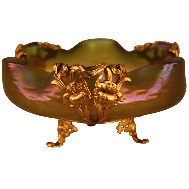 Art Nouveau Glass Bowl By Loetz at 1stDibs