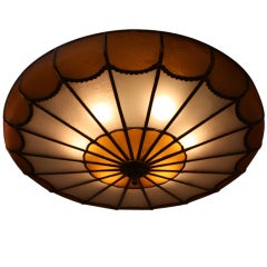 Vintage American Stained Glass Ceiling Light