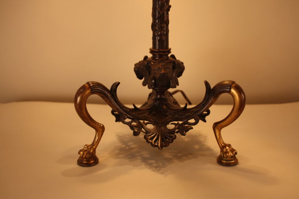 French Bronze Table Lamp