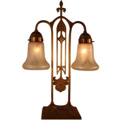 Antique French Bronze Table Lamp