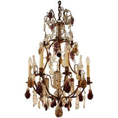 1930s, French Crystal Chandelier