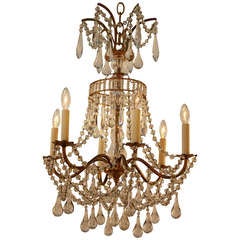 1920's French Crystal Chandelier
