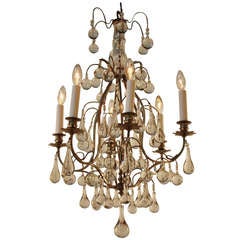 1930's French Crystal Chandelier