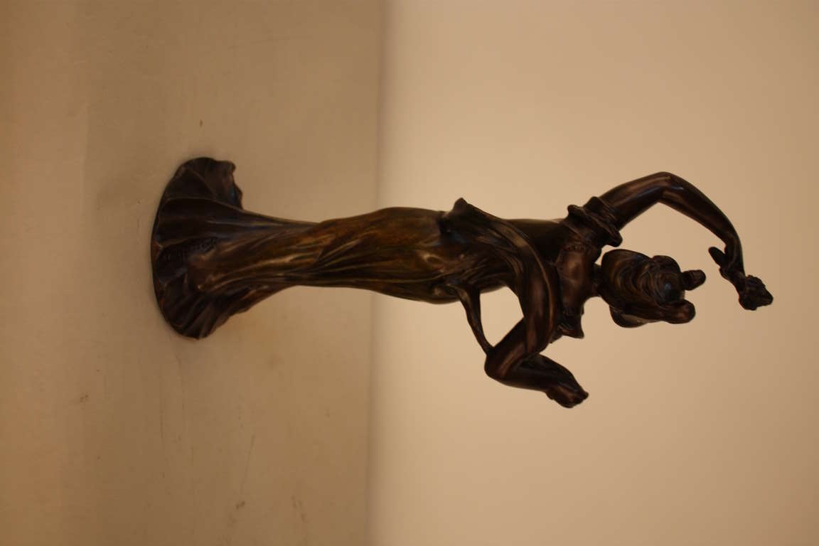 Art Nouveau 19th c. Dancing Woman Bronze by Emile Bruchon