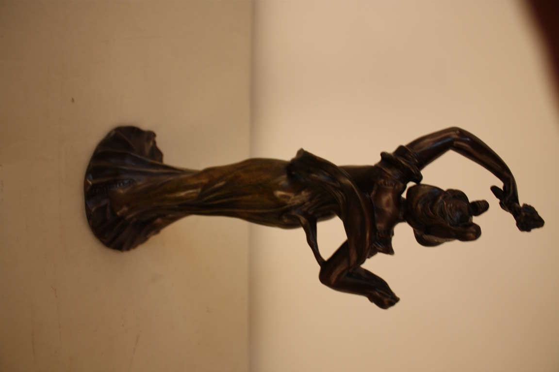 19th Century 19th c. Dancing Woman Bronze by Emile Bruchon