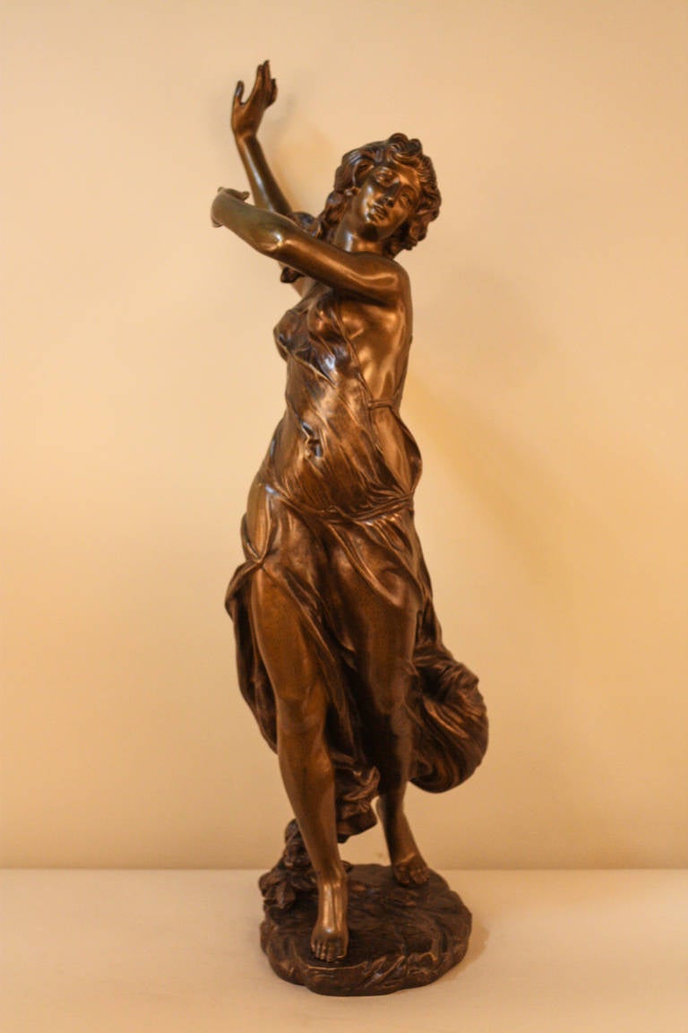 French Art Nouveau Bronze Dancer