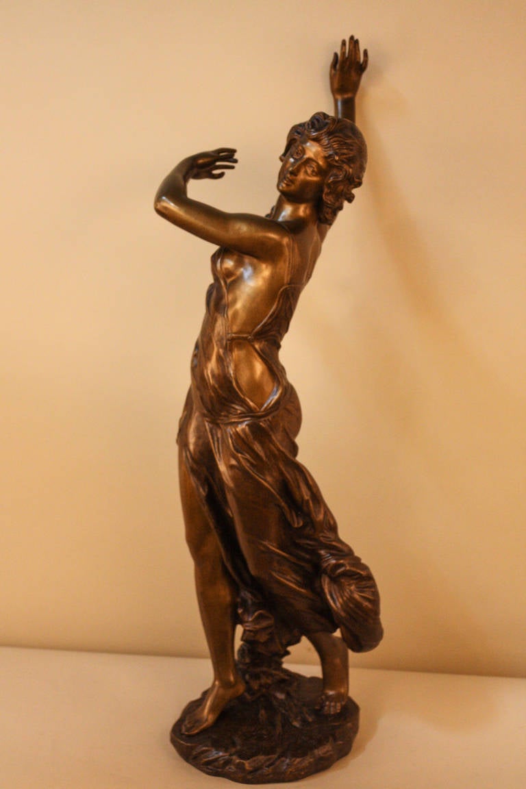 Art Nouveau Bronze Dancer In Good Condition In Fairfax, VA