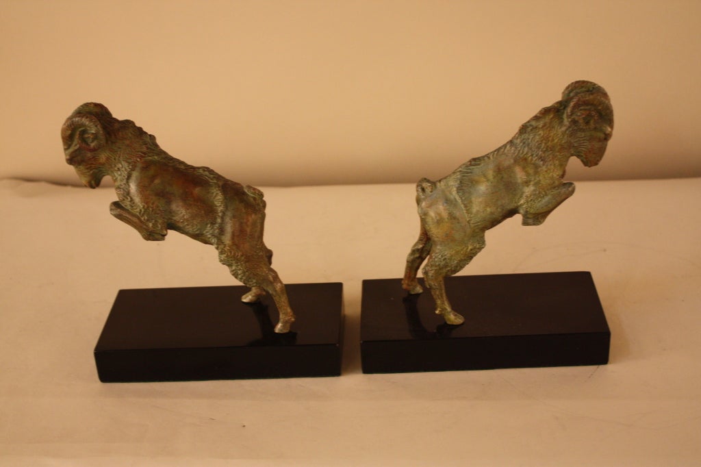 Bronze Bookends by S. Cribe In Good Condition In Fairfax, VA