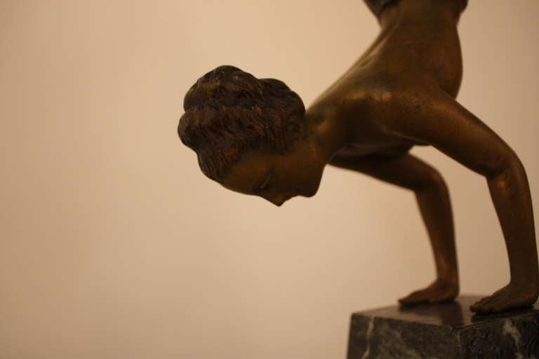 Spelter 1930's Art Deco Table Lamp