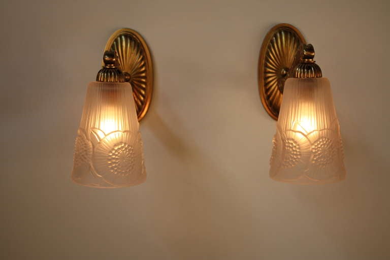 Pair of Art Deco Wall Sconces at 1stDibs