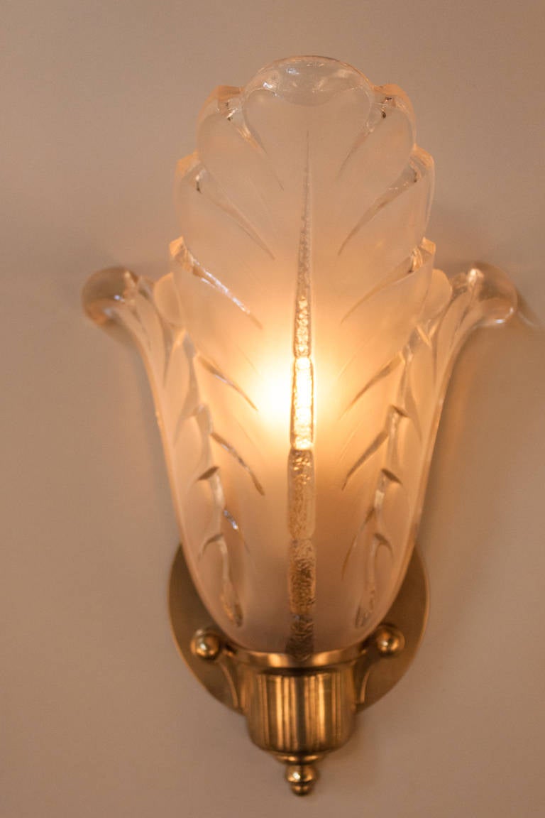 French Art Deco Wall Sconces by Ezan