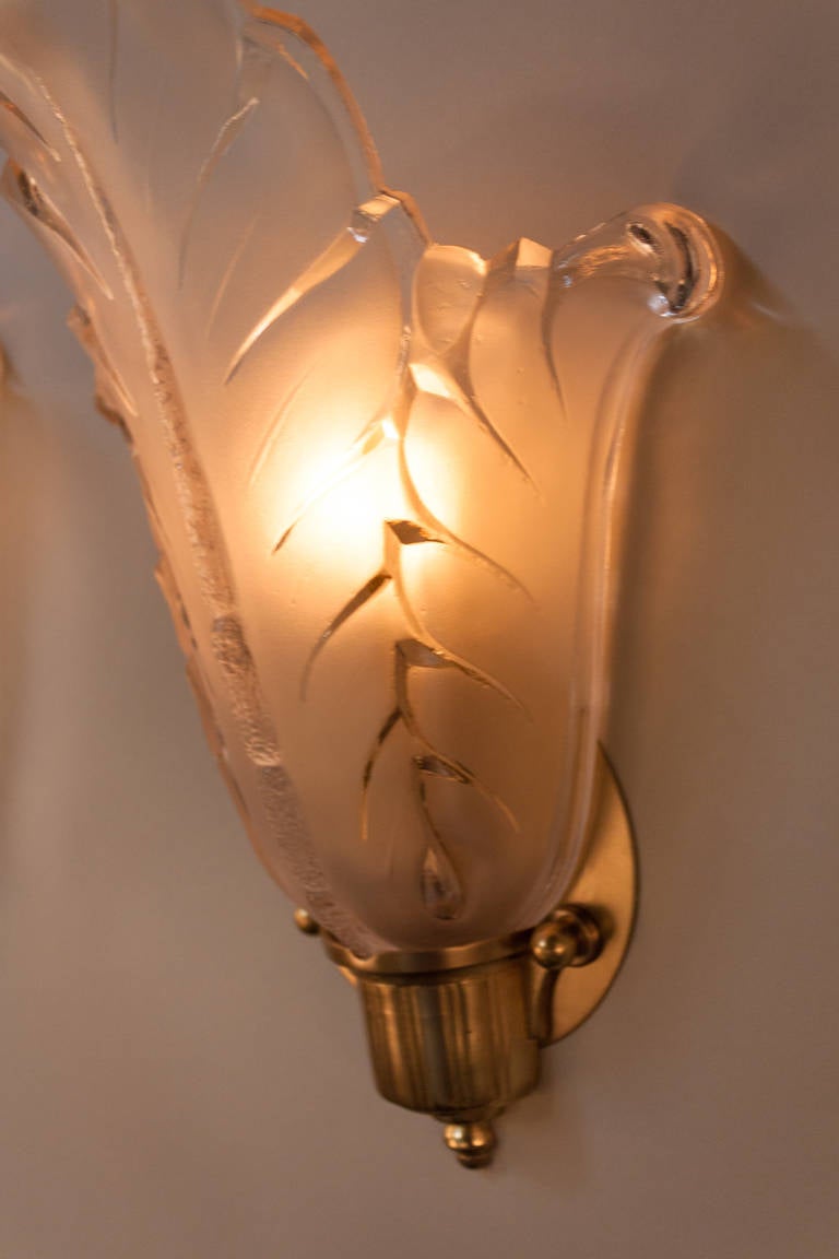Mid-20th Century Art Deco Wall Sconces by Ezan