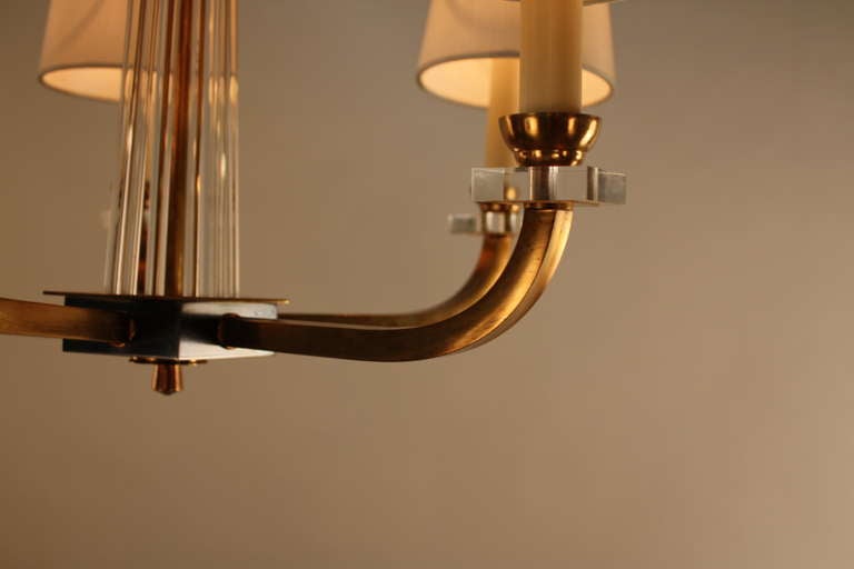 Mid-20th Century French Chandelier by Jacques Adnet