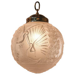 Art Deco Pendant Light by Muller Frères, 1930s