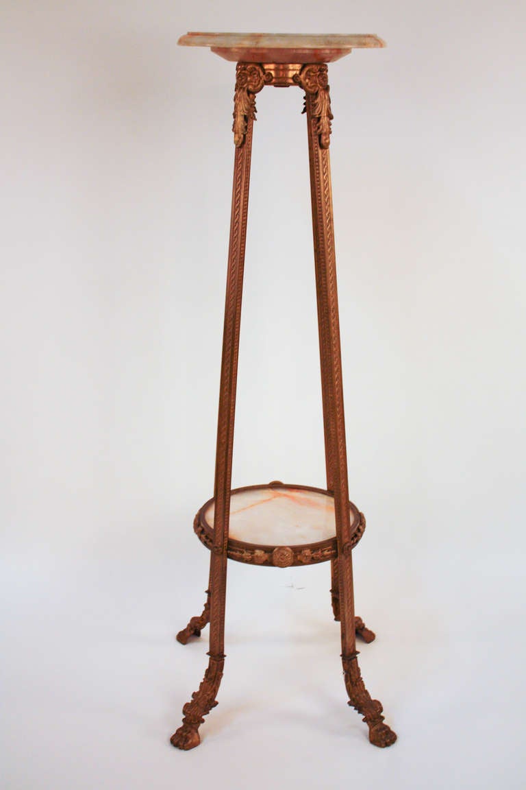 19th Century Empire Style Bronze Pedestal
