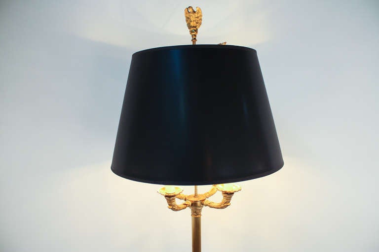 French Empire Style Floor Lamp In Good Condition In Fairfax, VA