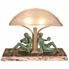 Vintage Art Deco Table Lamp by J Robert