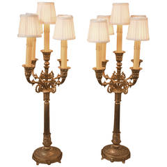 19th Century French Empire Lamps by Maison Eugene Potron