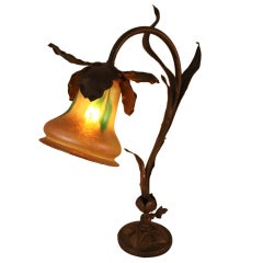 Bronze Art Nouveau Table Lamp