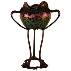 Art Nouveau Glass Vase By Loetz