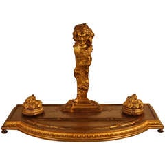 Gilt Bronze Inkwell by Goldscheider