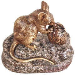 Bronze Mouse Sculpture