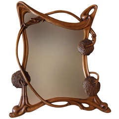 French Art-Nouveau Wall Mirror
