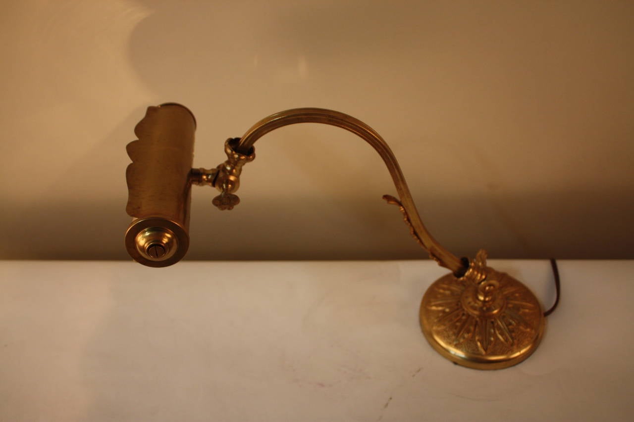 French Bronze Desk or Piano Lamp 2