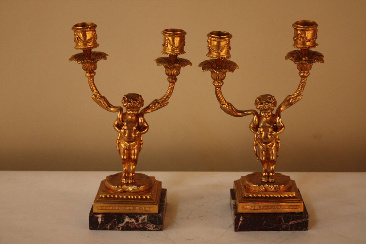 French Bronze Candelabra