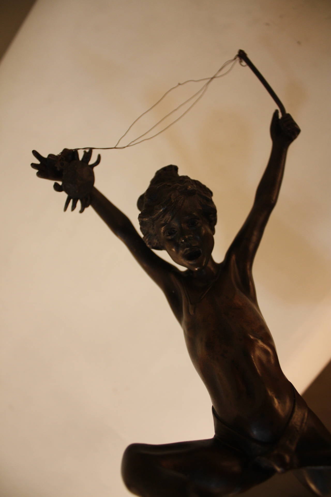 Bronze Sculpture of a Boy Catching Crab 2