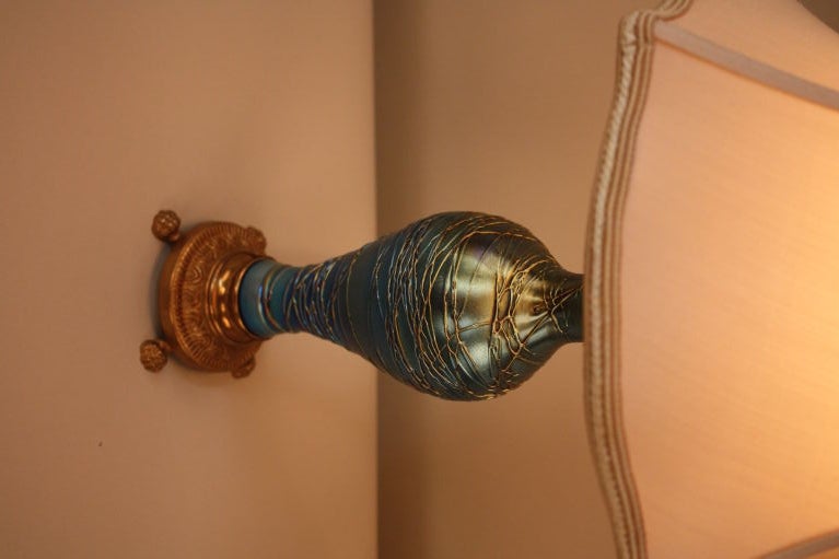 Durand Art Glass Lamp In Good Condition In Fairfax, VA
