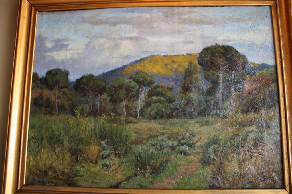 Mid-20th Century Spanish Landscape Oil Painting