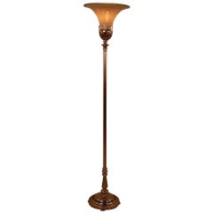 Antique  American Torchiere Floor Lamp