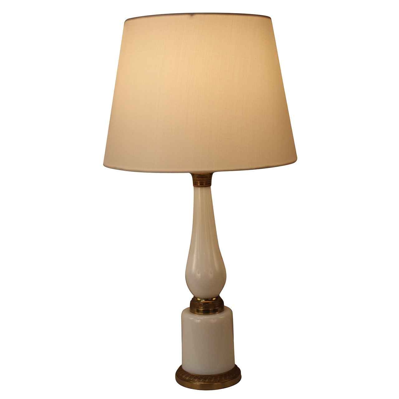 French Opaline Glass Table Lamp