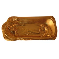 French Art Nouveau Tray by G. Flamand