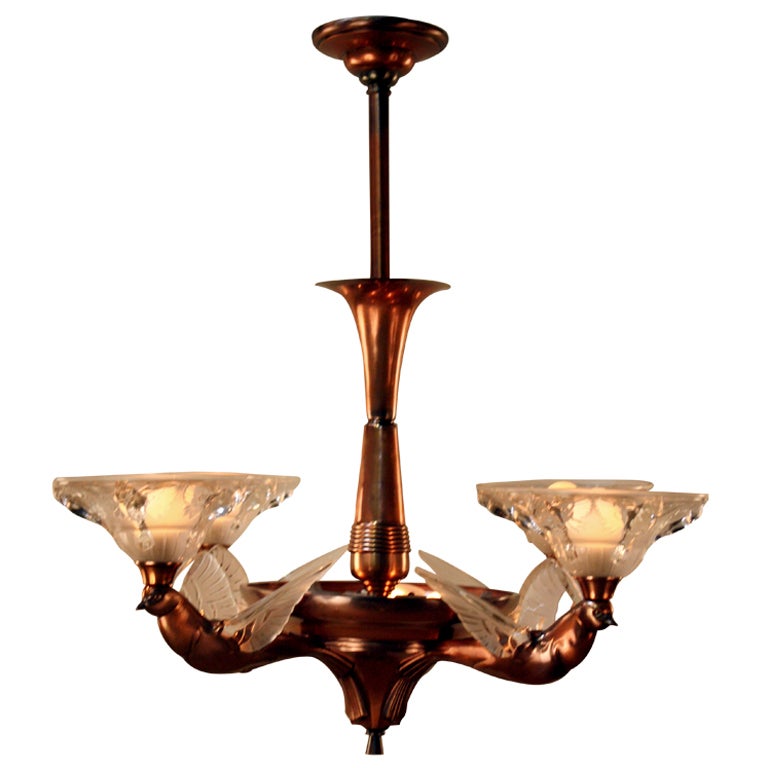 Art Deco Chandelier by Boris Lacroix at 1stDibs