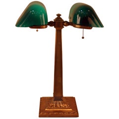 Antique Emeralite  Double Light Partners Desk Lamp