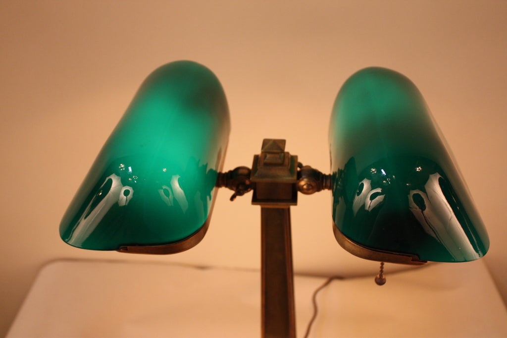 20th Century Emeralite  Double Light Partners Desk Lamp