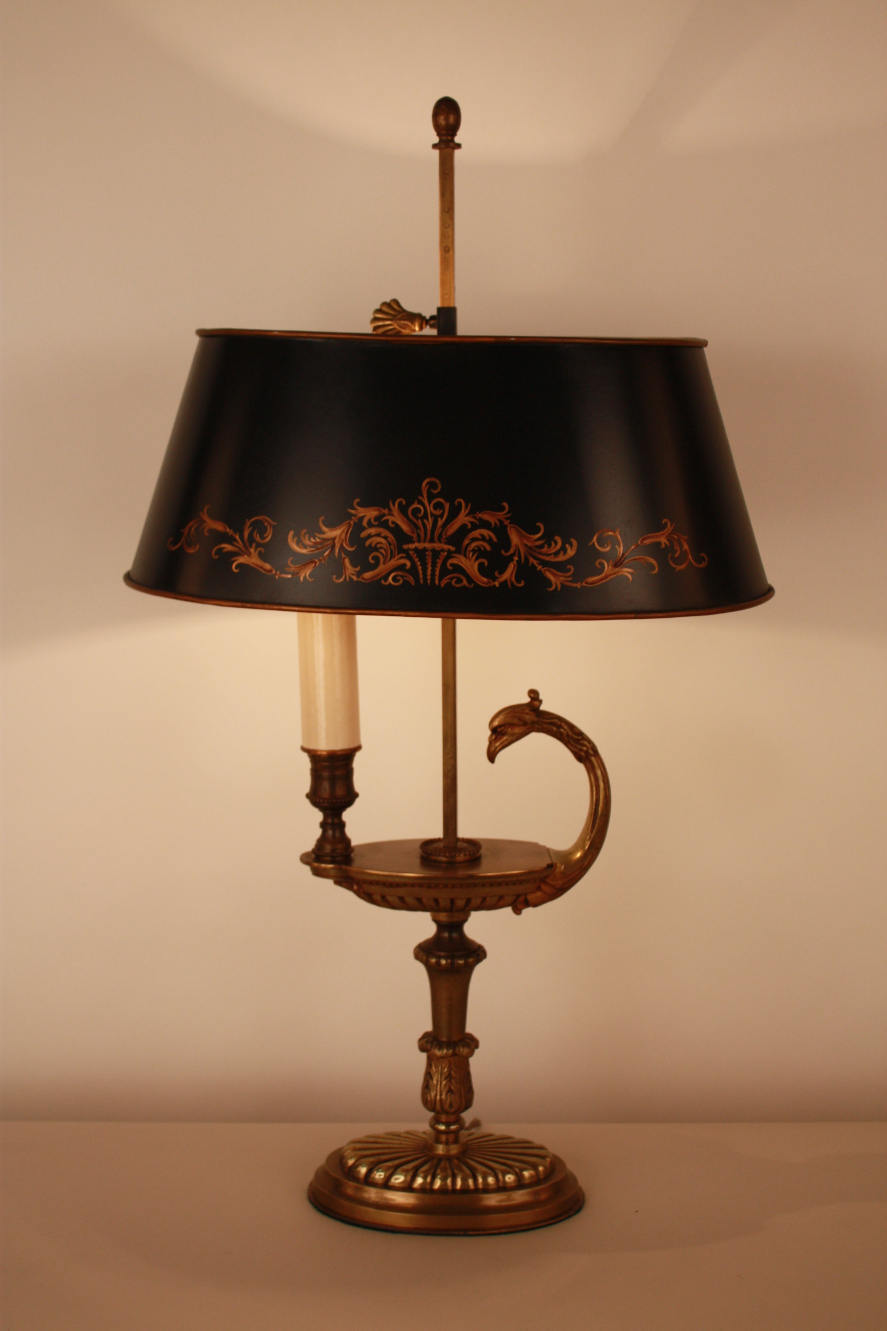 French Empire Style Bouillotte Table Lamp